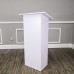 FixtureDisplays® White MDF Wood Podium Church Pulpit School Lectern Conference Debate Stand 23X12X44